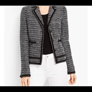 FRINGE-TRIM TWEED JACKET